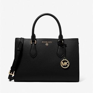 Michael Kors Valerie Medium Pebbled Leather Satchel